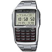 Montre Casio Montre Homme DATABANK CALCULATOR STEEL Noir Argenté