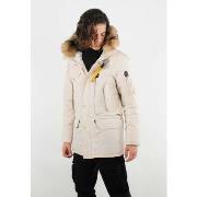 Parka Hollyghost Parka beige ultra-fonctionnelle avec capuche fourrée