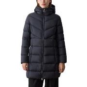 Veste Colmar Doudoune longue en tissu noir mat