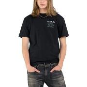 Jeans Replay T-shirt coupe classique imprim tableau noir