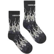 Chaussettes Vision Of Super Chaussettes noires avec flammes grises et ...