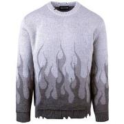 Pull Vision Of Super Pull Jacquard Avec Flammes