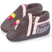 Chaussons enfant Isotoner Chaussons bottillons zip Bébé Glace Gris