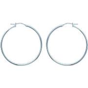 Boucles oreilles Brillaxis Créoles acier 40mm