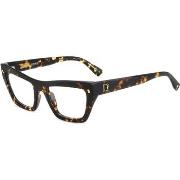 Lunettes de soleil Dsquared D2 0153 Cadres Optiques, Havana, 52 mm