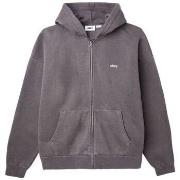 Sweat-shirt Obey Pull Lowercase Pigment Zip Hood Pigment Digital Black