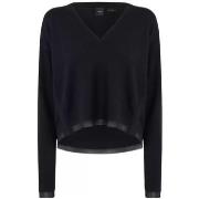 Pull Pinko Colle en tricot rose v noir