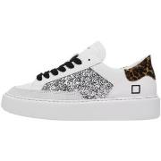 Baskets Date Date sneakers platform Sfera pop blanc leopard