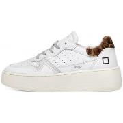 Baskets Date Date sneakers platform Léopard blanc