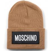 Chapeau Moschino beanie beige patch logate