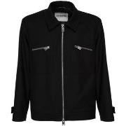 Blouson Les Hommes veste tissu noir