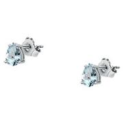 Bijoux Cleor Boucles d'oreilles en or 750/1000 et aquamarine