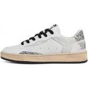 Baskets Crime London Femme Chelsea Blanc Argent