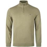 Sweat-shirt Lacoste Quarter Zip Knit Sweater Khaki Green