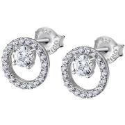 Boucles oreilles Lotus Boucles d'oreilles Silver Cercle et oxydes