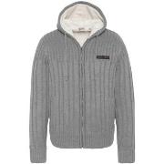 Sweat-shirt Schott Gilet a capuche homme Ref PLDUNCAN24 Gris