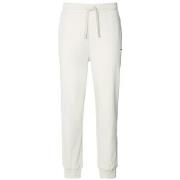 Pantalon BOSS PANTALON DE SURVÊTEMENT EN COTON ÉPONGE BLANC GRIS AVEC