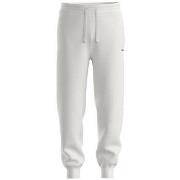 Pantalon BOSS PANTALON DE SURVÊTEMENT EN COTON ÉPONGE BLANC AVEC LOGO