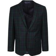 Veste Suitable Prestige Veston Laine A Carreaux Marine Vert