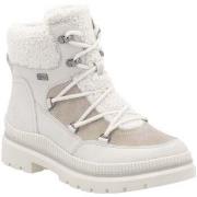 Bottines Remonte white combination casual closed ladies mid height boo...