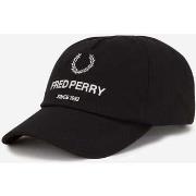 Casquette Fred Perry Casquette de marque en toile de coton - noir