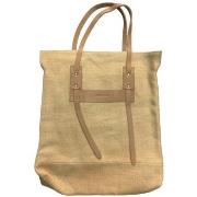 Sac Bandouliere Pare Gabia Cabas en Toile de Jute et Cuir