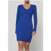 Robe Kebello Robe Col V Bleu F