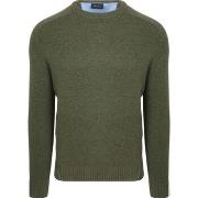 Sweat-shirt Suitable Pull Agneline Col Rond Vert Olive