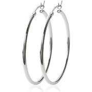 Boucles oreilles Brillaxis Créoles argent 50mm