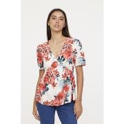 Chemise Lee Cooper Blouse MIZY Ivory AOP Flower