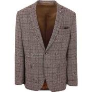 Veste Suitable Colbert Heleen Marron A Carreaux