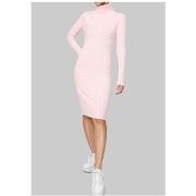 Robe Kebello Robe Col Roulé Rose F