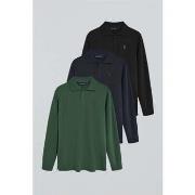 Polo Polo Club PACK 3 - RIGBY GO POLO ML SS N-B-BG