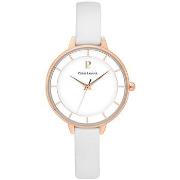 Montre Pierre Lannier DELICE Cadran Blanc Bracelet Cuir Blanc