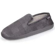 Chaussons Isotoner Chaussons charentaises Homme carreaux Gris