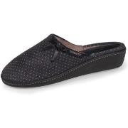 Chaussons Isotoner Chaussons mules talon Femme Noir Pois