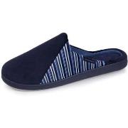 Chaussons Isotoner Chaussons mules Homme Marine rayures