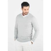 Pull Hollyghost Pull homme col v gris - Touché cachemire