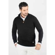 Pull Hollyghost Pull homme col camioneur noir - Touché cachemire