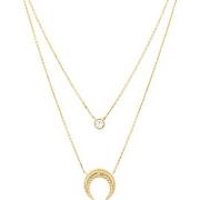 Collier Cleor Collier en brass, 3 microns of gold et zircon