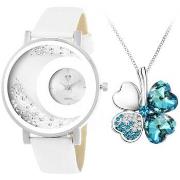 Montre Sc Crystal MF311-BLANC+B128-ARGENT-BEBL