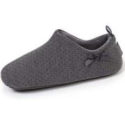 Chaussons Isotoner Chaussons bottillons Femme bas jersey Gris chiné