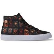 Chaussures de Skate DC Shoes MANUAL HI SLAYER black white print