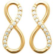 Boucles oreilles Brillaxis Boucles d'oreilles plaqué or infini