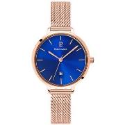 Montre Pierre Lannier ECHO Cadran Bleu Bracelet Acier milanais Doré-ro...