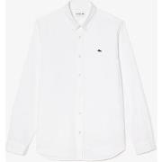 Chemise Lacoste Chemise unie ajustée blanche