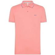 Polo Sun68 POLO SMALL STRIPES ON COLLAR S/S