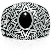 Bijoux Orusbijoux Bague Homme Argent Soleil Ethnique Onyx