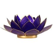 Bougeoirs, photophores Phoenix Import Porte Bougie Fleur de Lotus Bleu...