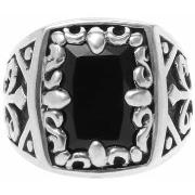 Bijoux Orusbijoux Chevalière Homme Argent L'esprit Du Roi Noire Onyx